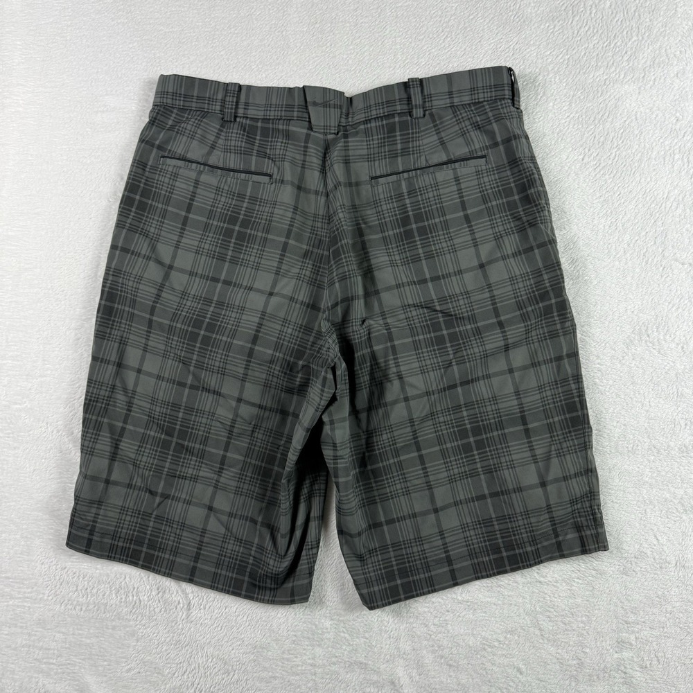 Nike Golf Tour Performance Shorts Mens 34x12 Gray Plaid Dri-Fit Tech Chino - Picture 4 of 9
